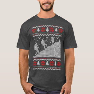 Camiseta Montanha Hiker Feia Natal Paguando Xmas Neve Hik