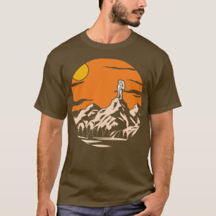 Camiseta Montanha Hiker Sunset Hike no Exterior