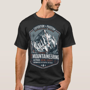 Camiseta montanha K2 karakoram expedição montanhismo desig