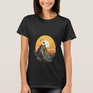 Camiseta Montanha Montanha Montanheira do Acampamento Hiker