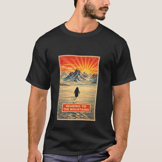 camiseta montanha pinguim (Frente)
