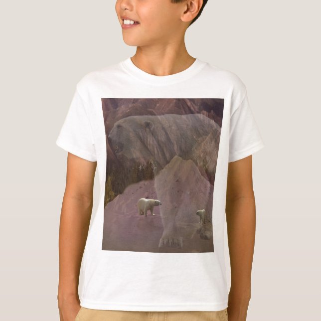 Camiseta Montanha Polar Bear, Crianças T-Shirt (Frente)