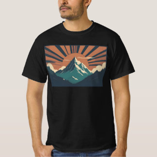 Camiseta Montanha retro-vintage