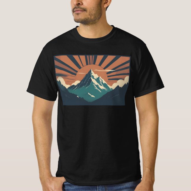 Camiseta Montanha retro-vintage (Frente)