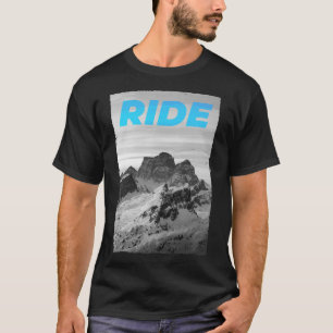 Camiseta Montanha Ride Snowboard Esquiando Snowboard Esqui