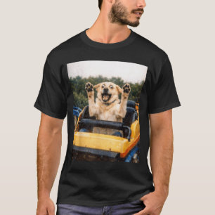 Camiseta Montanha Russa de Cachorro Engraçado Meme Gráfico
