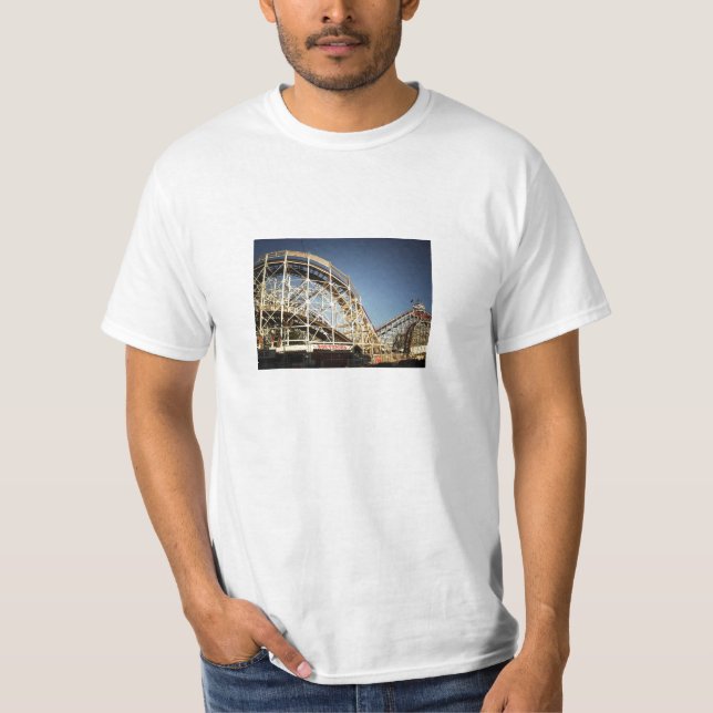 Camiseta Montanha russa do ciclone de Coney Island, (Frente)