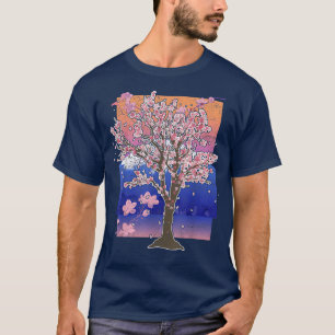 Camiseta Montanha Sakura Árvore Japonesa Flor Rosa B