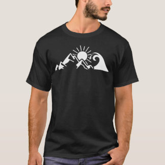 Camiseta Montanha Sol Onda Natureza Caminhada Surfe Surfist