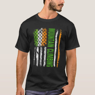 Camiseta Montanha Subindo Bandeira Americana Patê de Rua em