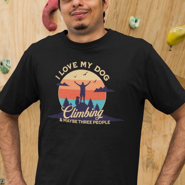 Camiseta Montanha Subindo Cachorro Cachorro Cachorro Pai Av (Criador carregado)