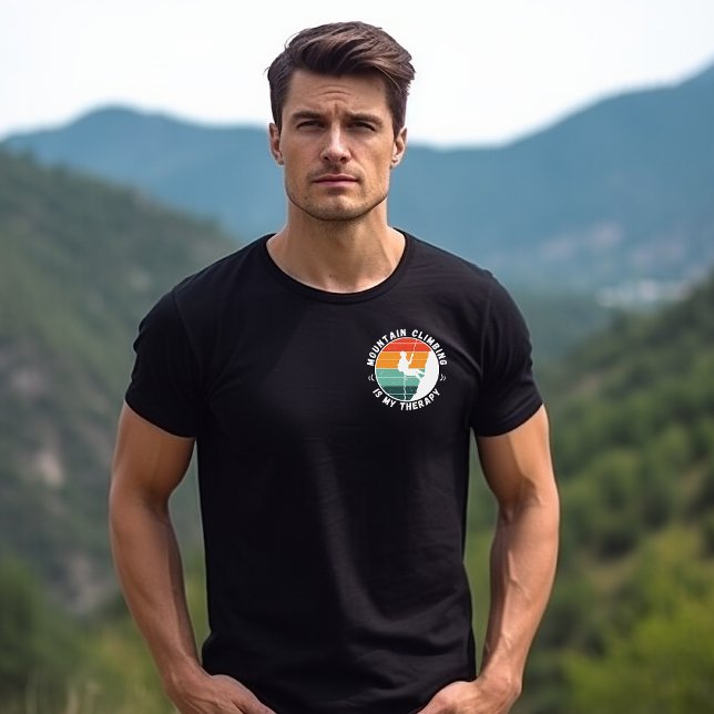 Camiseta Montanha Subindo É Minha Terapia 1 T-Shirt Masculi (Criador carregado)