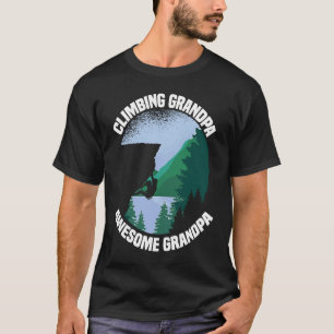 Camiseta Montanha Subindo Pedra Escalada Avô Clima G