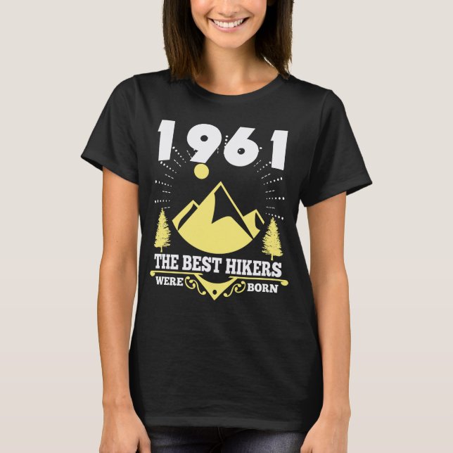 Camiseta Montanha Subindo Pista 1961 Presente de Aniversári (Frente)