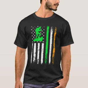 Camiseta Montanha Subindo Rua de Bandeira Irlandesa America