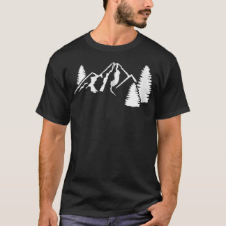 Camiseta Montanhas acampando Zip