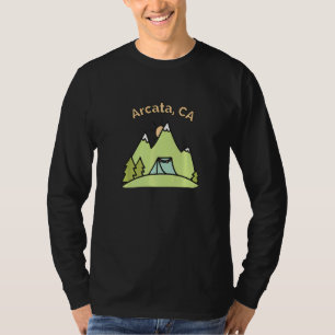Camiseta Montanhas Arcata Ca Subindo Acampamento e Fora
