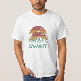 Camiseta Montanhas Await." em multicores