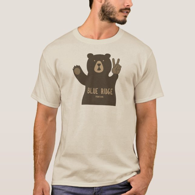 Camiseta Montanhas Blue Ridge Urso da Paz (Frente)