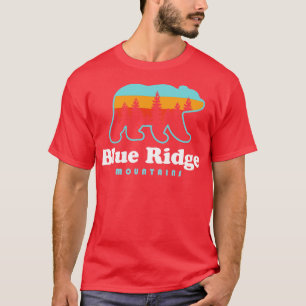 Camiseta Montanhas Blue Ridge Ursos Subindo Montagens Chama