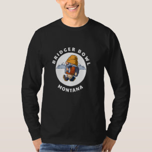 Camiseta Montanhas Bridger Bowl Montana caminhando Gnome MT