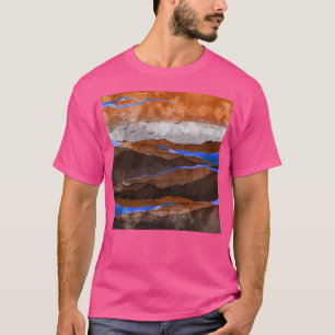 Camiseta Montanhas Castanho-Chocolate com Destaques Azure A