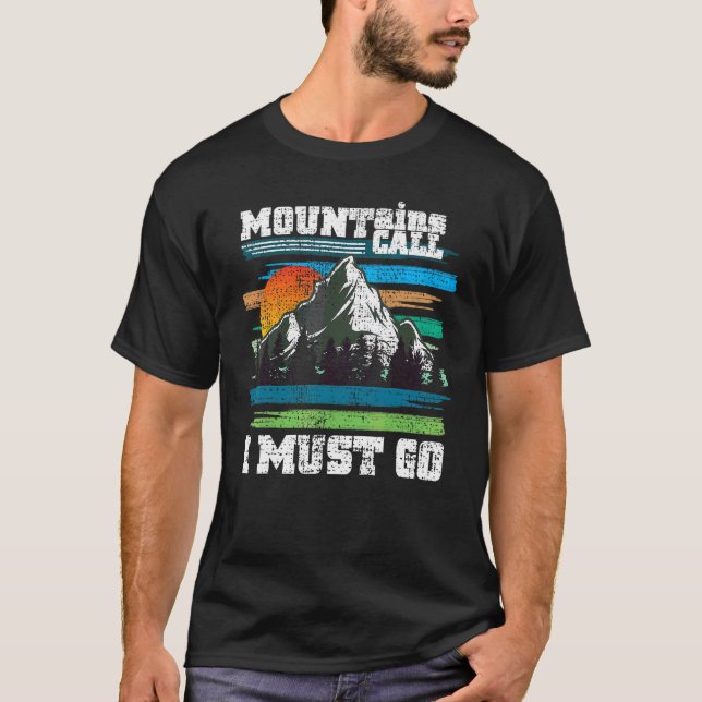 Camiseta Montanhas chamam de Esquadrão da Natureza (Frente)