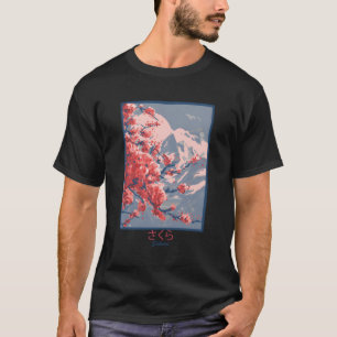 Camiseta Montanhas Cherry Blossom Sakura