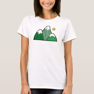 Camiseta Montanhas Coloridas Mulheres