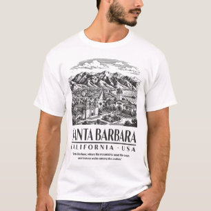 Camiseta Montanhas costeiras de Santa Bárbara Califórnia EU