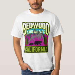 Camiseta Montanhas da Floresta Nacional de Sequoia com Urso