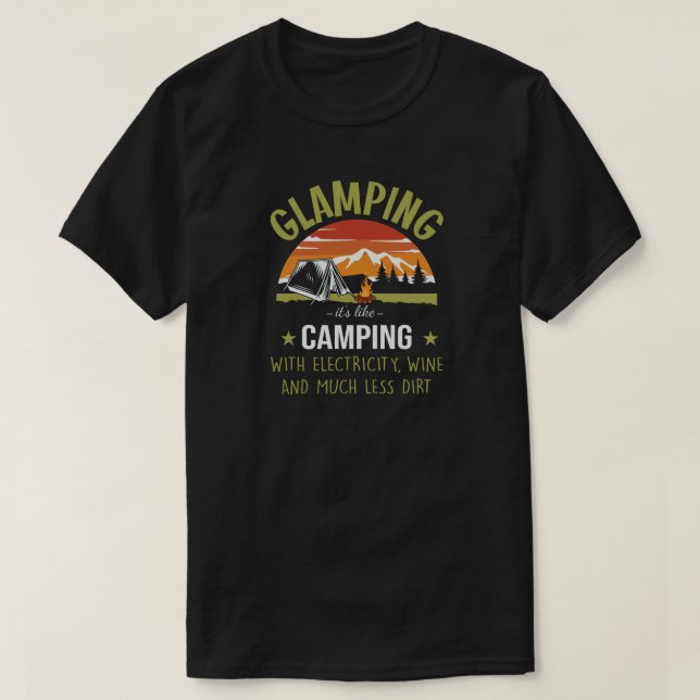 Camiseta montanhas de acampamento wanderlust, caminhada (Frente do Design)