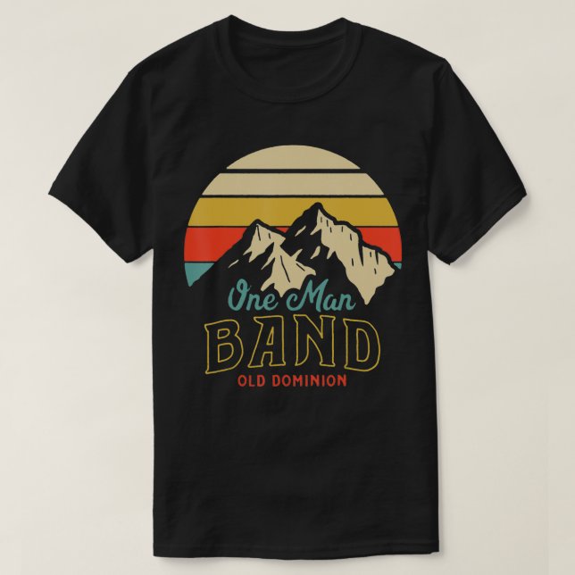 Camiseta Montanhas de Banda do velho Dominion One Man (Frente do Design)