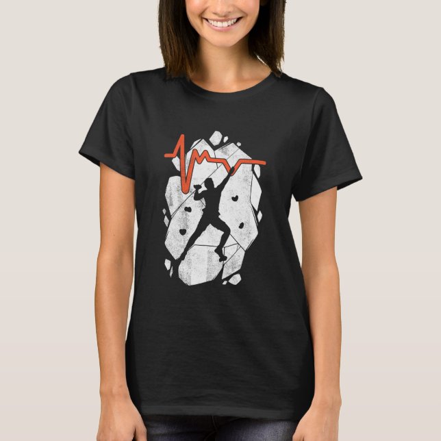 Camiseta Montanhas de Escalas de Pedra Escalada (Frente)