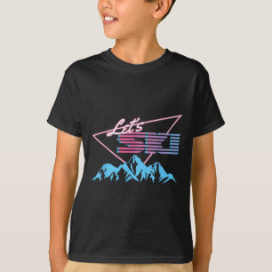 Camiseta Montanhas de Esqui Retroativo 80s Ski Resort Vinta