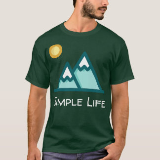 Camiseta Montanhas de neve com vida simples