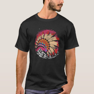 Camiseta Montanhas de Penacho Indígena Índio Nativo Ameri