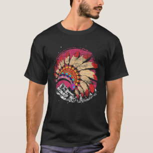 Camiseta Montanhas de Penacho Indígena Índio Nativo Ameri