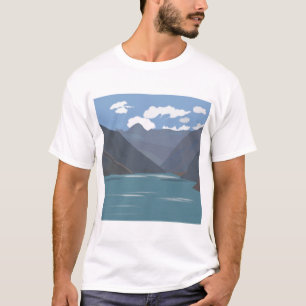 Camiseta Montanhas do Chile Lago Natureza Viagem