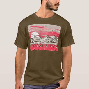 Camiseta Montanhas do Colorado Vintage Oitenta com Gráfico 