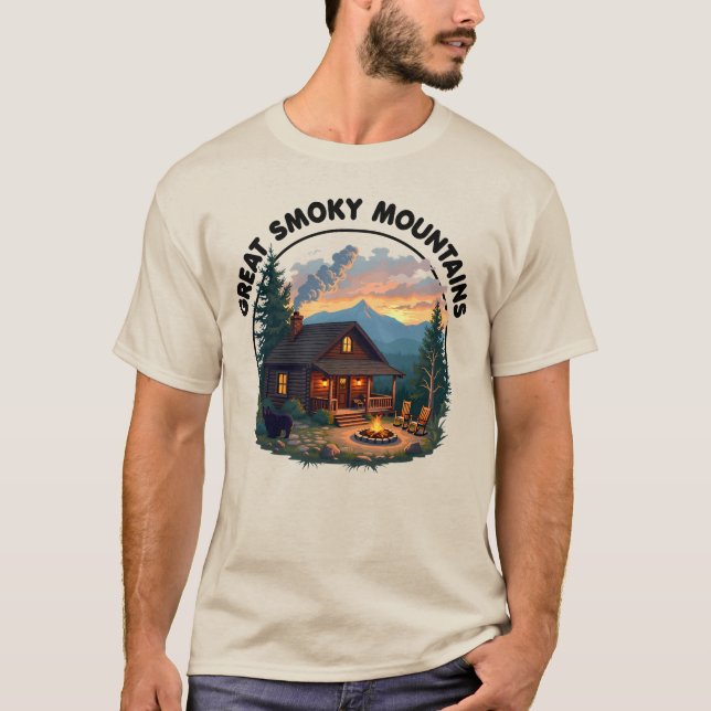 Camiseta Montanhas do Enfumaçado do excelente - Urso e Cabi (Frente)