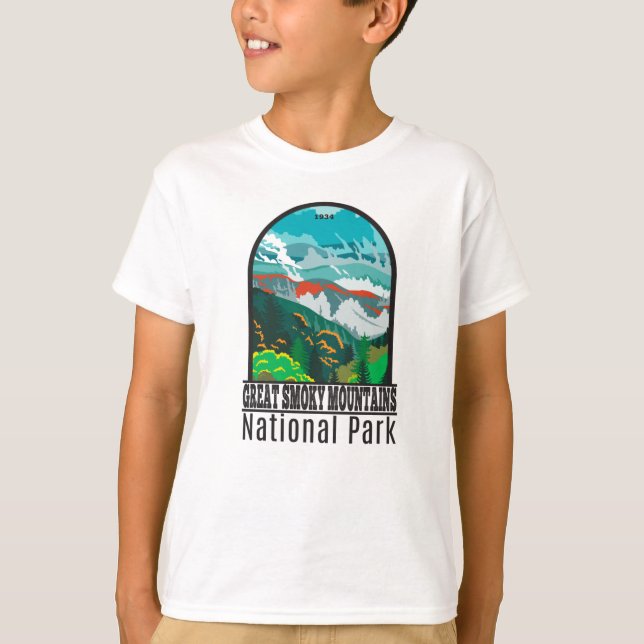 Camiseta Montanhas do Enfumaçado excelente Parque Nacional  (Frente)