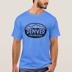 Camiseta Montanhas do oval de Denver Colorado