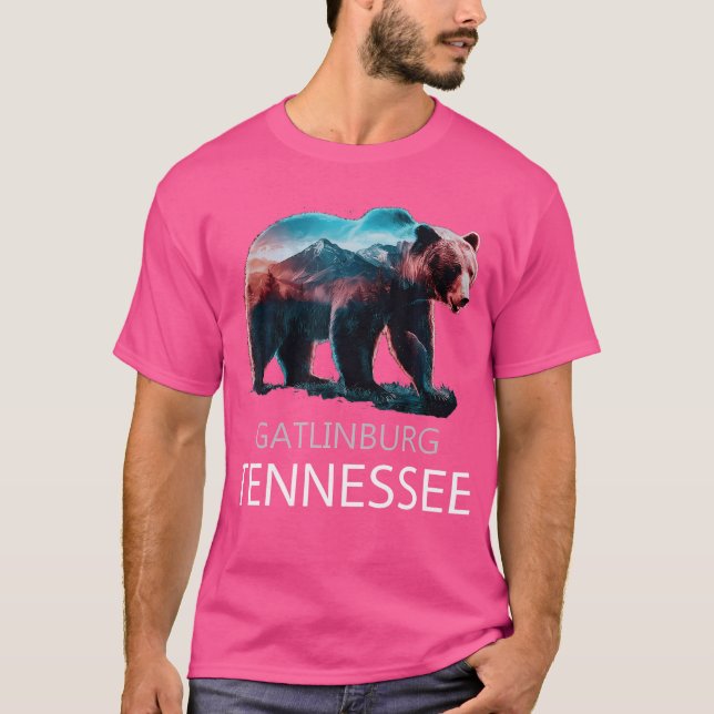 Camiseta Montanhas do Tennessee em Gatlinburg ostentam EUA  (Frente)
