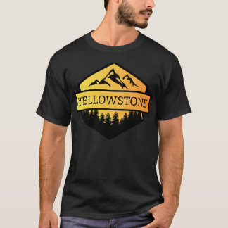 Camiseta Montanhas e árvores de Montana Yellowstone