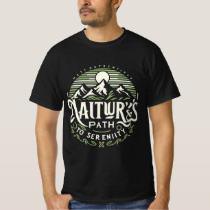 Camiseta Montanhas e calmo - Explore o caminho para a seren