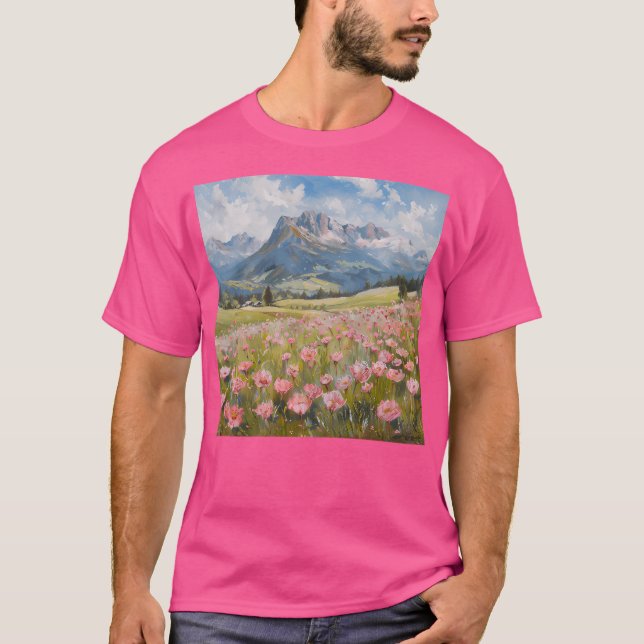 Camiseta Montanhas E Flores 3 Ativas (Frente)
