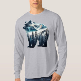 Camiseta Montanhas e florestas de Ursos Grizzles