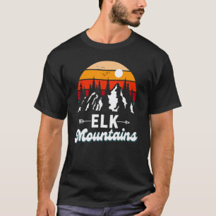 Camiseta Montanhas Elk Outdoor Caminhada Natureza Souvenir