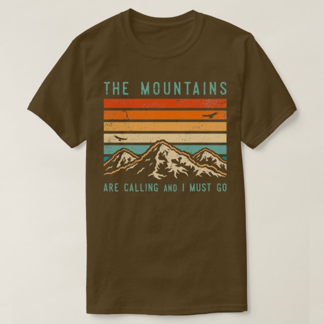 Camiseta Montanhas estão chamando e eu preciso ir 1 (Frente do Design)
